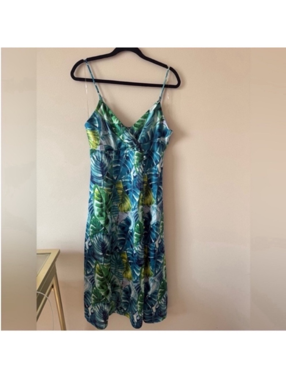 Maison Tara Green Floral Slip Dress Size 8